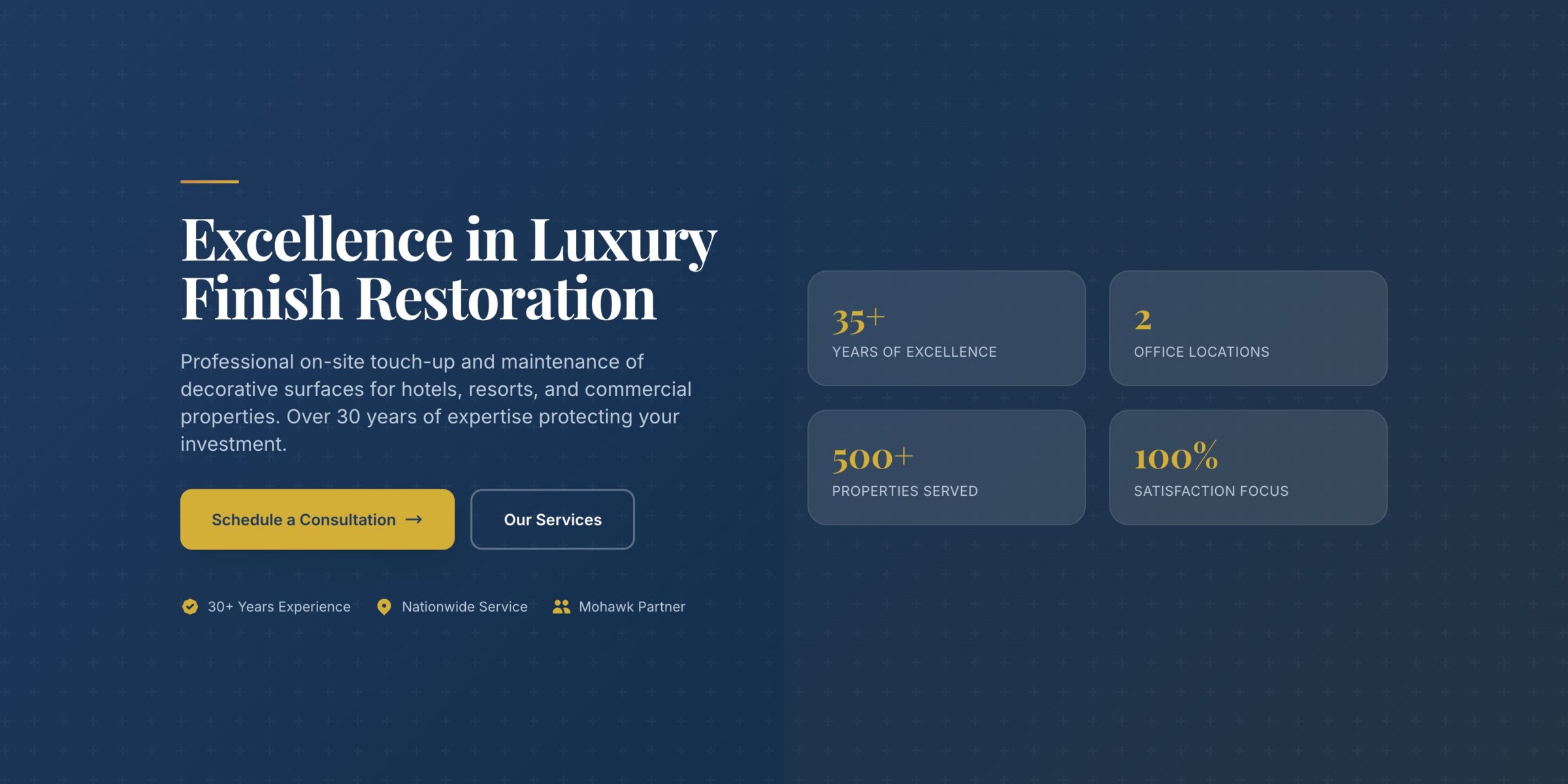 Touchup Maestros — screenshot of the website homepage